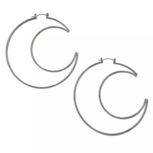 Crescent Moon Hoop Earrings
